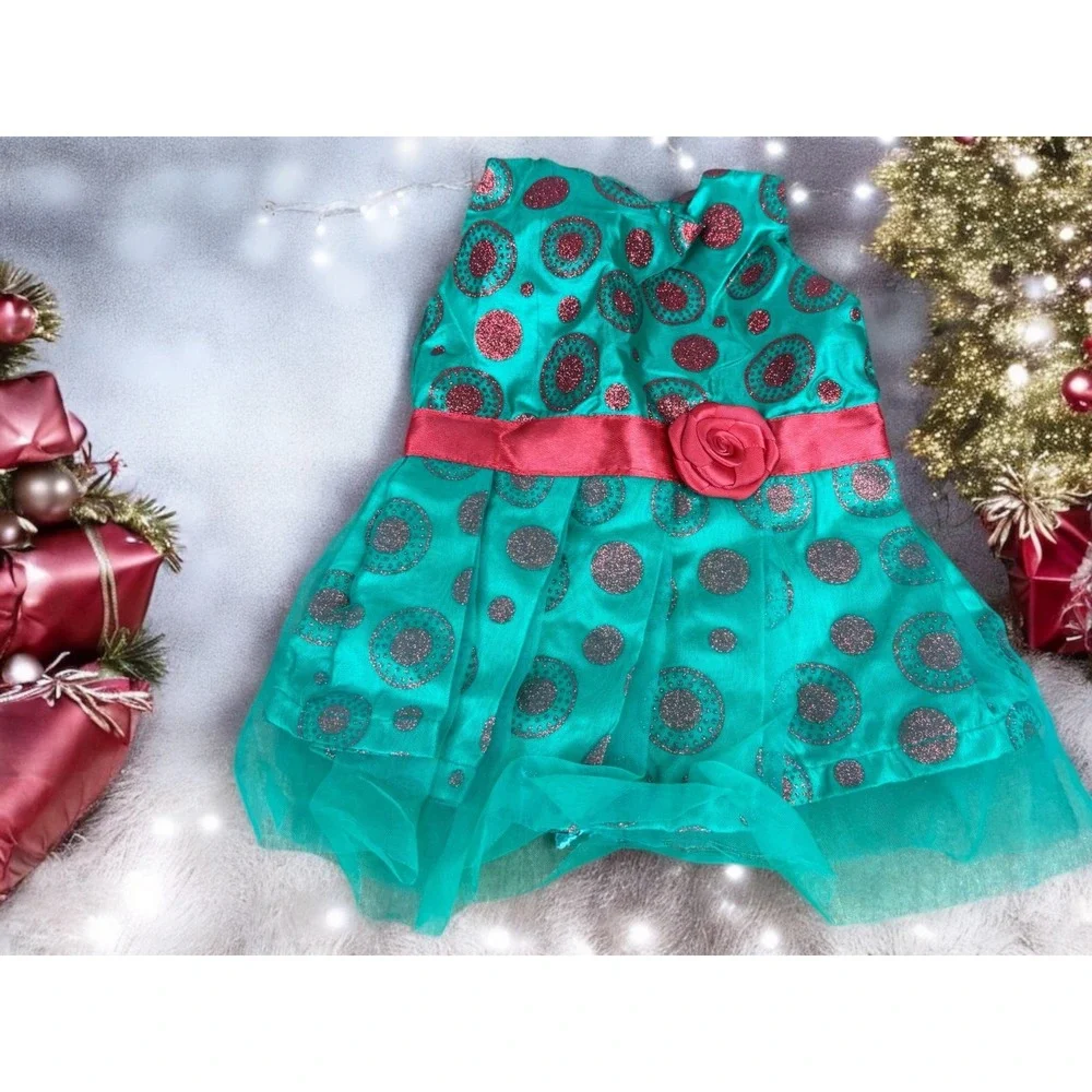 Designafriend/Our Generation‎ Dolls - Red And Green Dress Fits 18